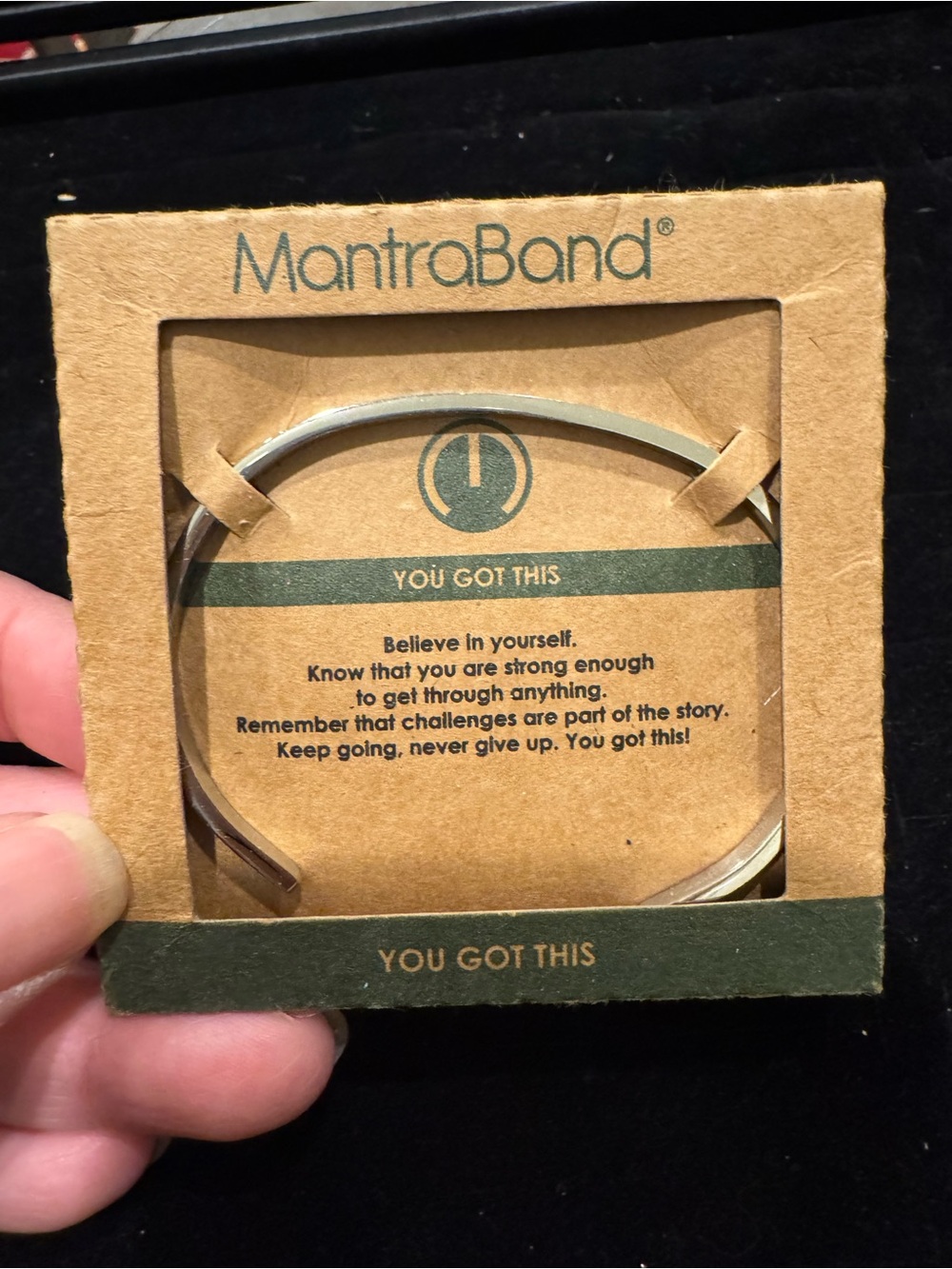MantraBand You Got This Stainless Steel Adjustable Cuff Bracelet w/ Card